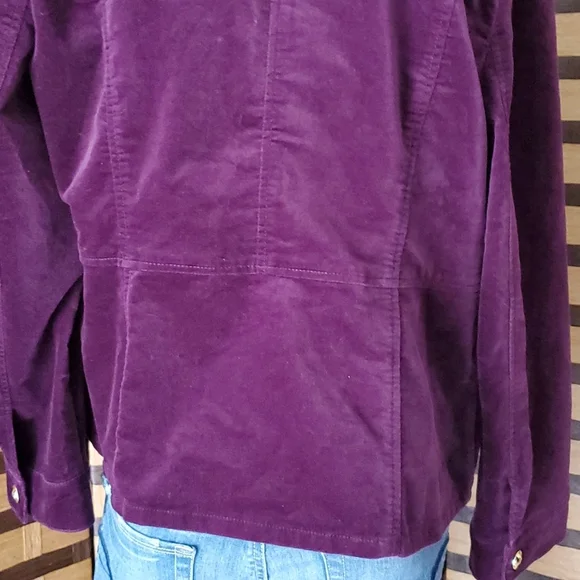 Chico's Stretch velvet like jacket - Picture 3 of 10